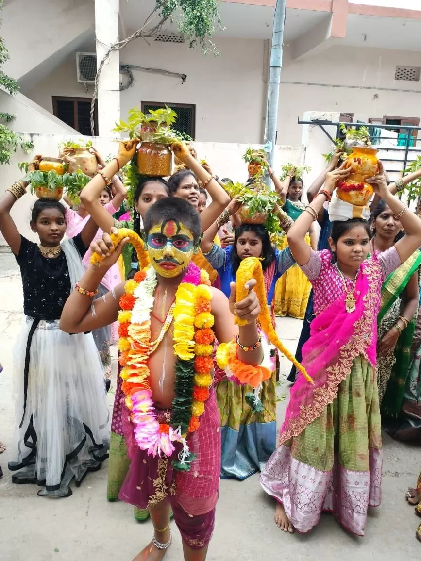Students excelling at Queens Global School, rated one of the best schools near me in the Ramnagar area of Hyderabad.