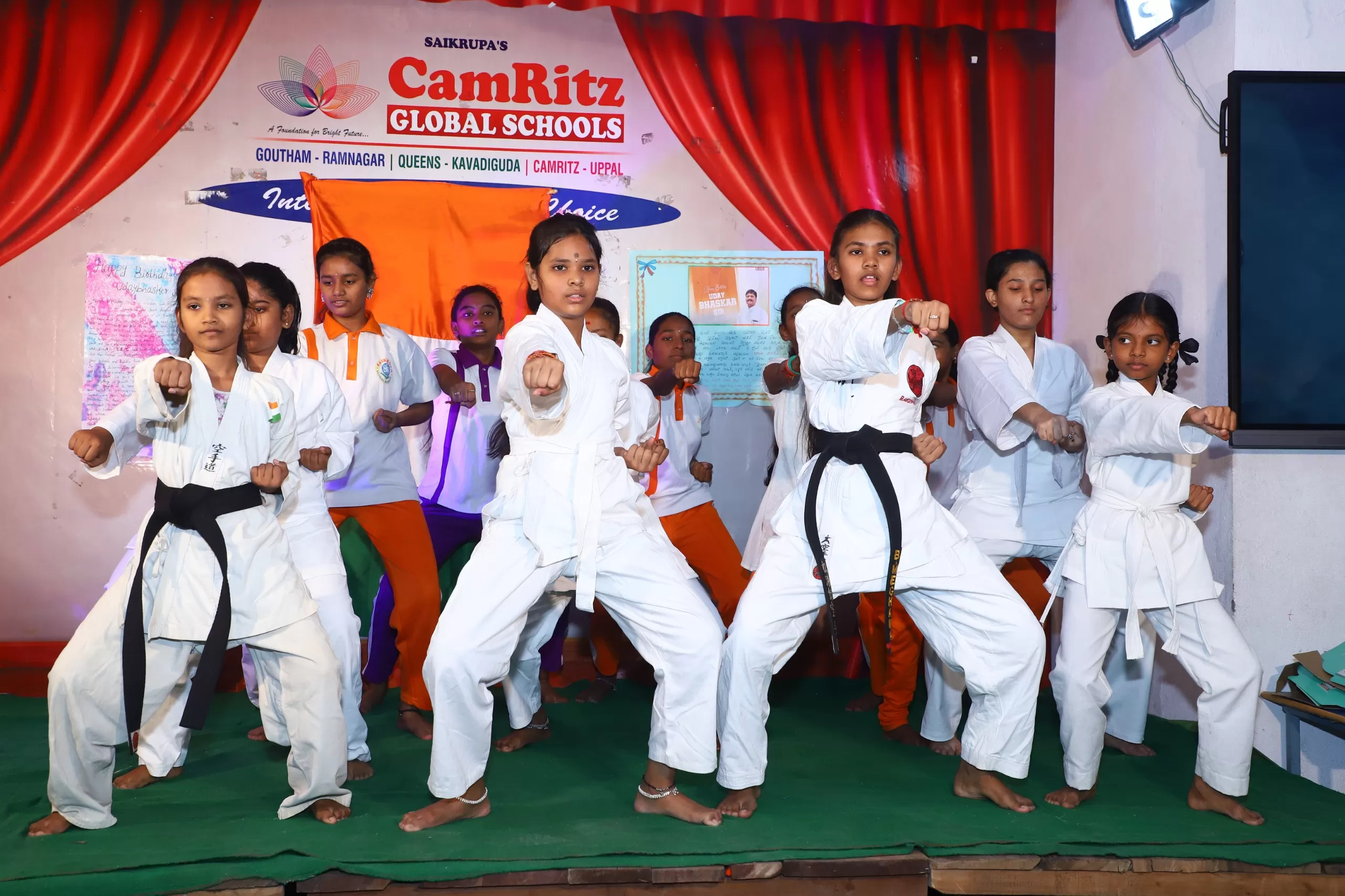 CBSE school campus in Kavadiguda Hyderabad with smart classrooms and students learning